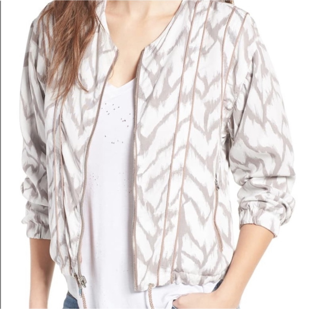 Blank Nyc Deep Truth Reversible Patterned Bomber … - image 1